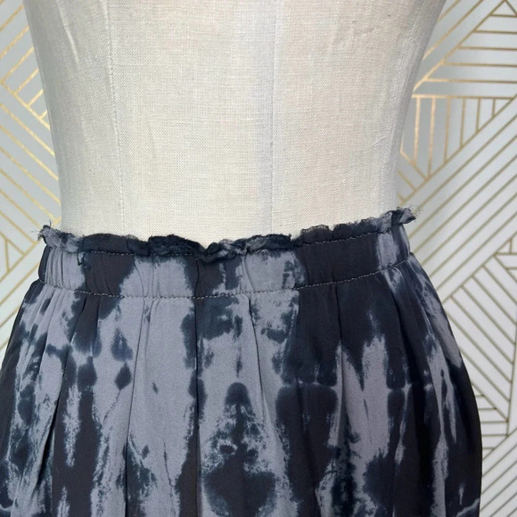 Raquel Allegra Black Gray Tie Dye Layered Skirt Size 0‎ / US XS - Picture 2 of 12